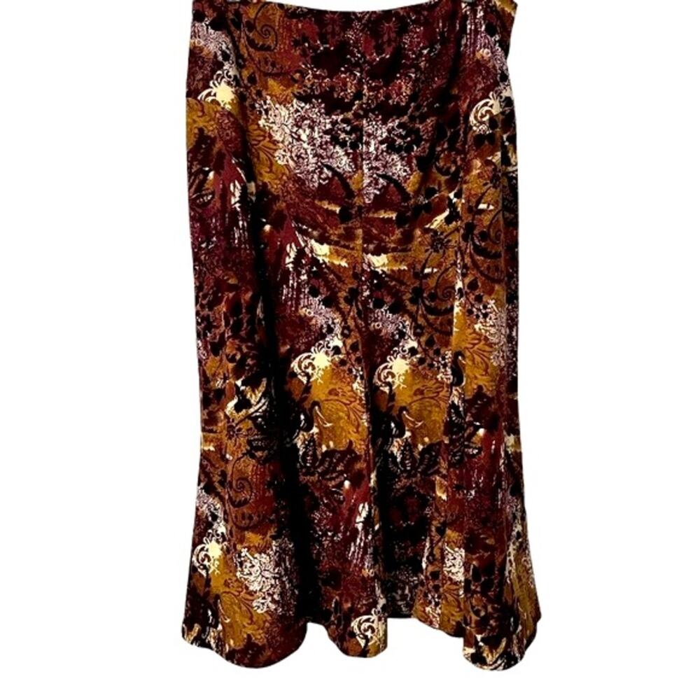 Christopher & Banks Women’s Size 12 Plum & Tan Side Zip Skirt